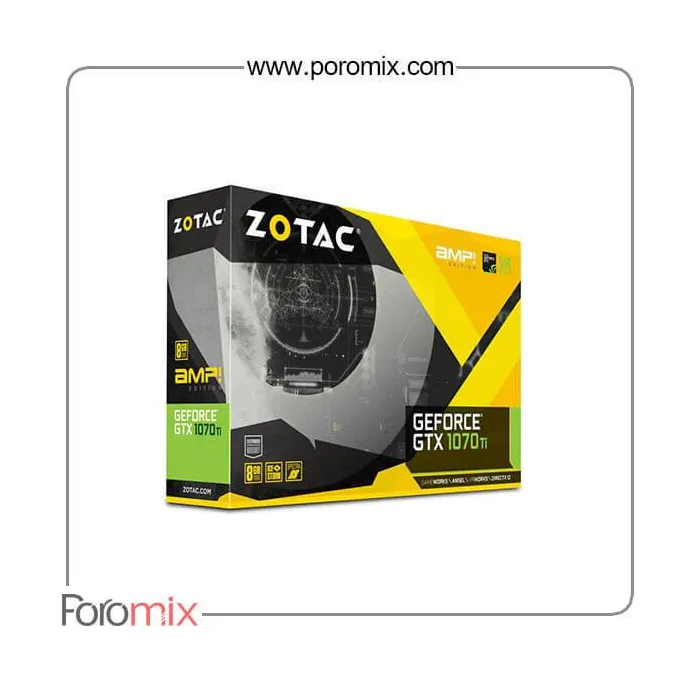 ZOTAC GEFORCE GTX 1070 Ti AMP Edition 8GB Graphic Card کارت گرافیک زوتاک
