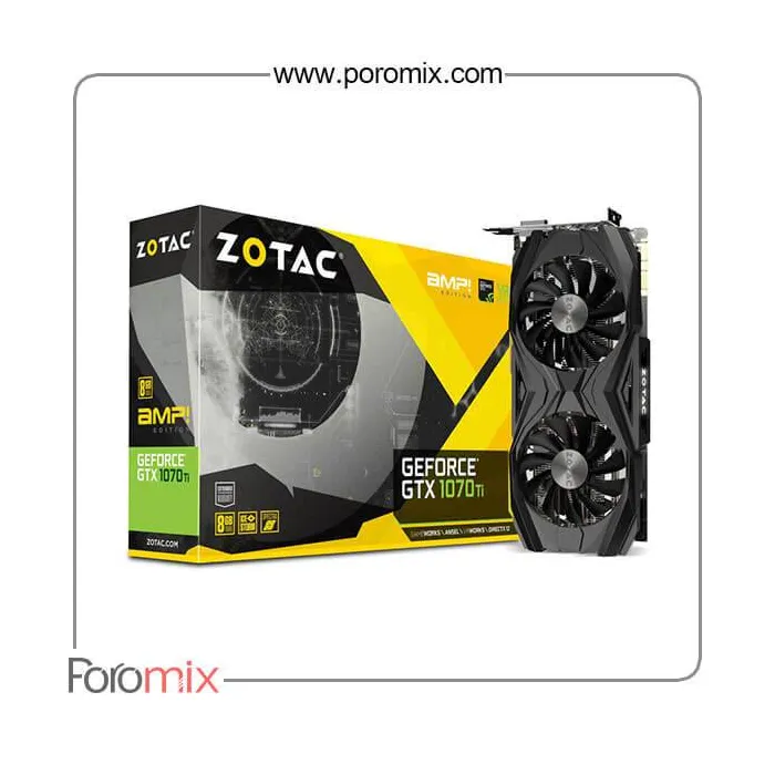 ZOTAC GEFORCE GTX 1070 Ti AMP Edition 8GB Graphic Card کارت گرافیک زوتاک