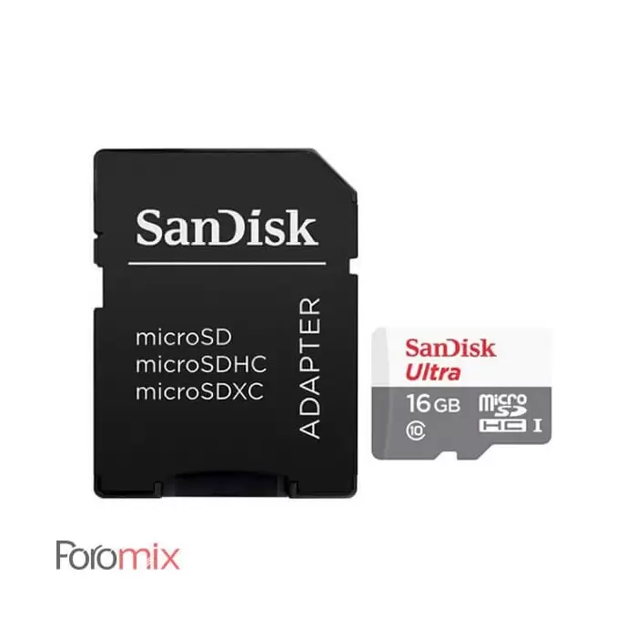 Card 16GB SanDisk Ultra UHS-I U1 Class 10 microSDHC کارت حافظه سن دیسک