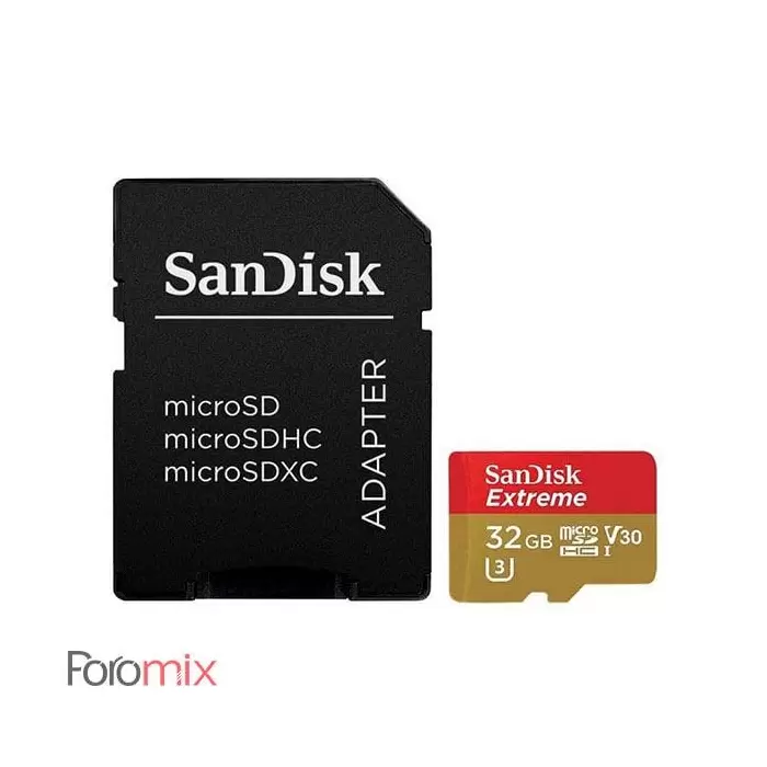 Card 32GB SanDisk Extreme V30 UHS-I U3 Class 10 90MBps microSDHC