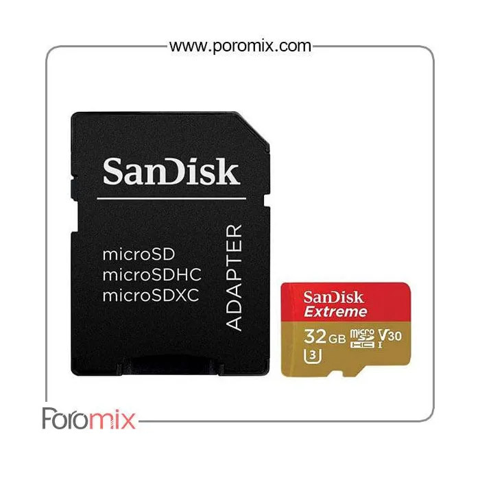 Card 32GB SanDisk Extreme V30 UHS-I U3 Class 10 90MBps microSDHC