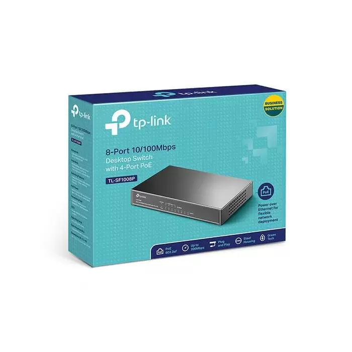 TP-LINK TL-SF1008P 8-Port 10 Desktop PoE Switch