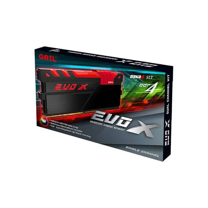 RAM 16GB (8GB*2) Geil EVO X RGB DDR4 3200MHZ