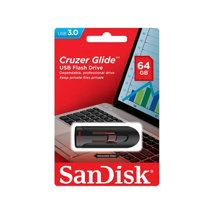 Flash Memory 64GB SanDisk Cruzer Glide USB3.0