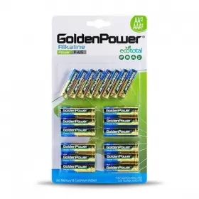 GoldenPower Battery AA*12+AAA*8 Alkaline باتری گلدن پاور
