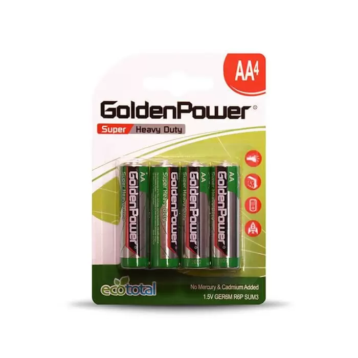 GoldenPower Battery AA*4 Super Heavy Duty