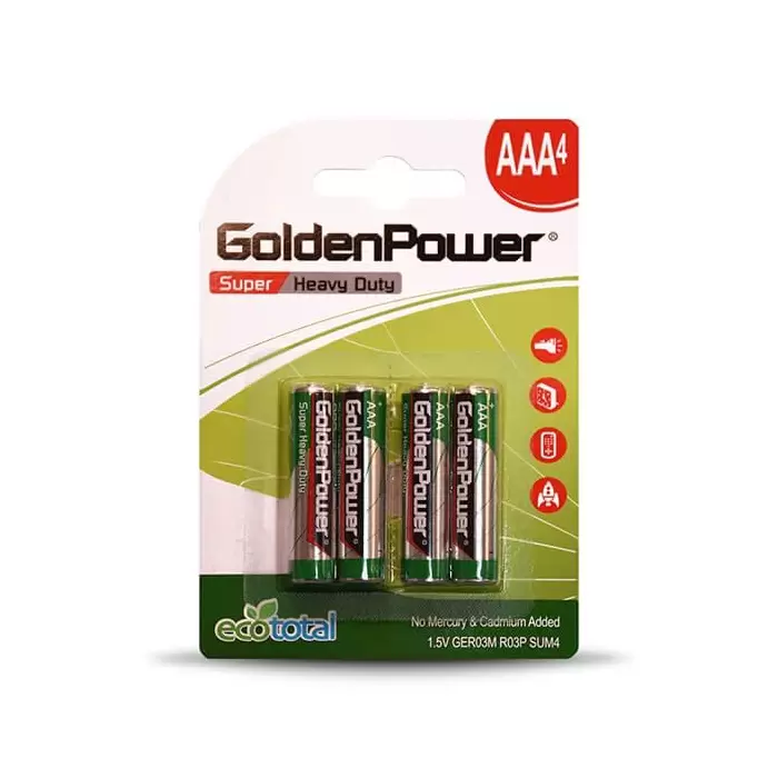 GoldenPower Battery AAA*4 Super Heavy Duty