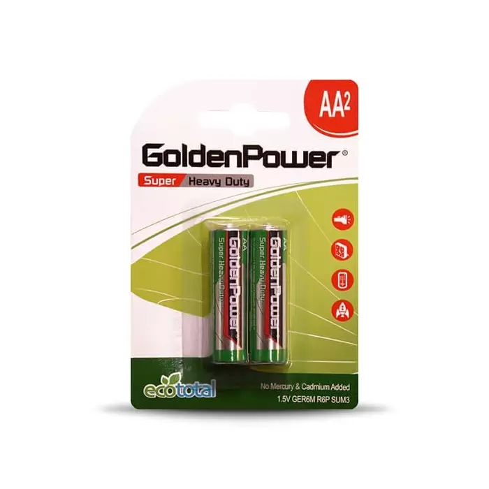 GoldenPower Battery AA*2 Super Heavy Duty