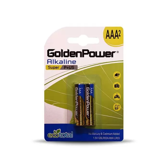 GoldenPower Battery AAA*2 Super Alkaline
