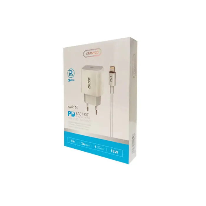 Tranyoo P12-I Wall Charger شارژر دیواری ترانیو با کابل آیفون