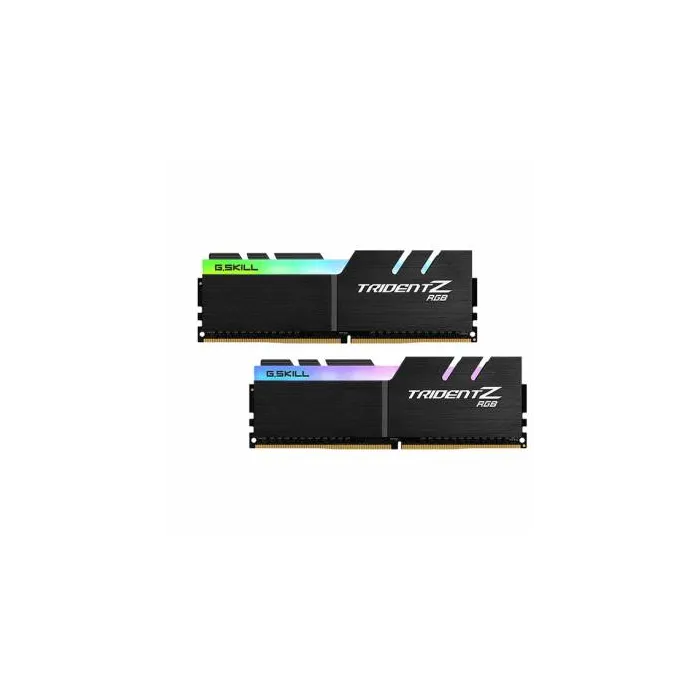 رم کامپیوتر DDR4 دو کاناله 3000 مگاهرتز CL16 جی اسکیل مدل Trident Z RGB ظرفیت (2×16) 32 گیگابایت