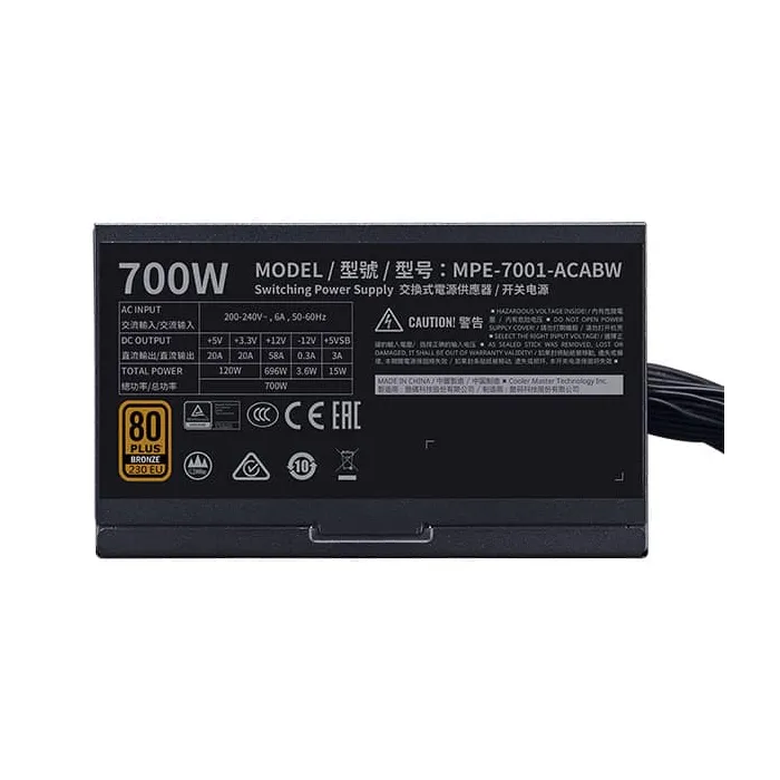 Power Cooler Master MWE 700 BRONZE V2