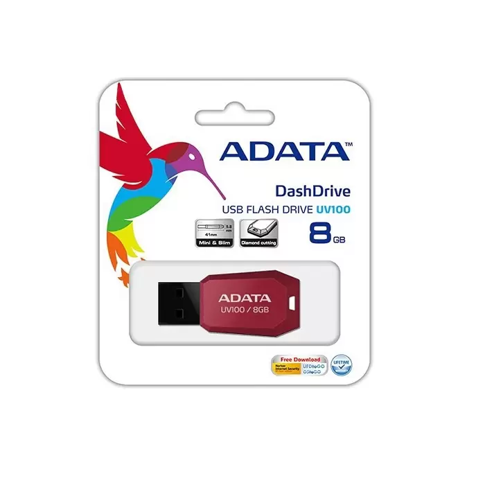 Flash Memory 8GB ADATA UV100 USB 2.0