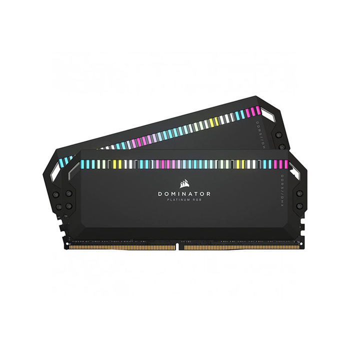 رم کامپیوتر DDR5 دو کاناله 5200 مگاهرتز CL40 کورسیر مدل DOMINATOR PLATINUM RGB ظرفیت (2×16)32 گیگابایت