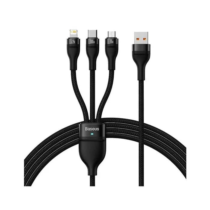 قیمت کابل شارژر باسئوس Super Fast charging 3-in-1 100W