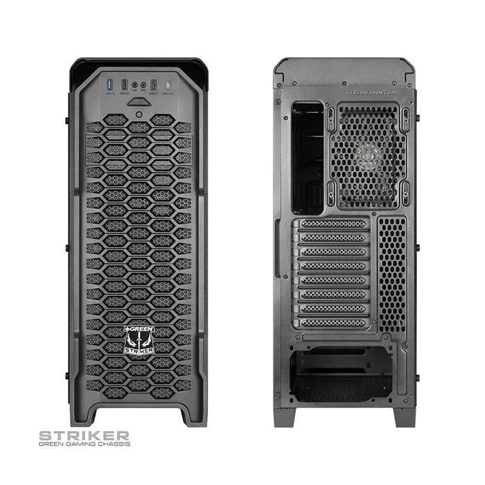 قیمت خرید کیس گرین - Green Striker Gaming Computer Case - پورومیکس