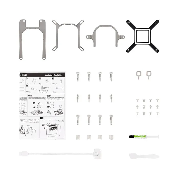 Glacier GLC 240 STREAM-ARGB قیمت فن سی پی یو مایع گرین