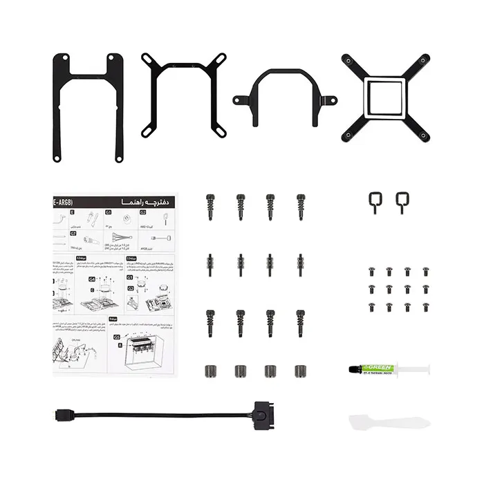 Glacier GLC 120 ECO-ARGB قیمت فن سی پی یو مایع گرین