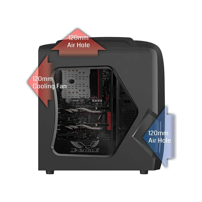 Green X_Eagle Computer Case کیس گرین