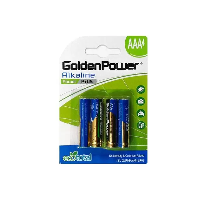 GoldenPower Battery LR03 AAA Alkaline Pack Of 4