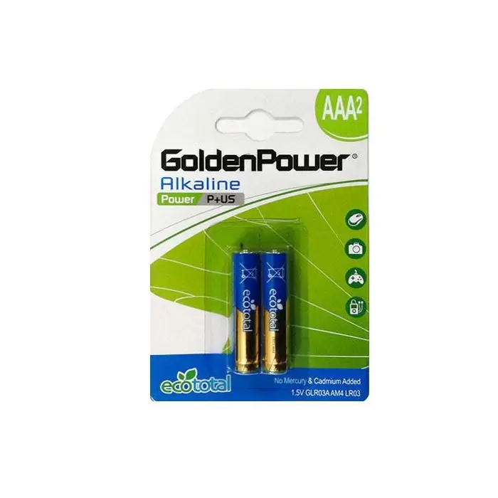 GoldenPower Battery LR03 AAA Alkaline Pack Of 2