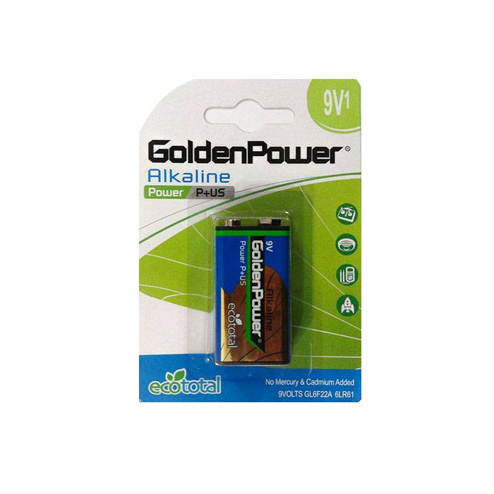 GoldenPower Battery LR61 9V Alkaline Pack Of 1