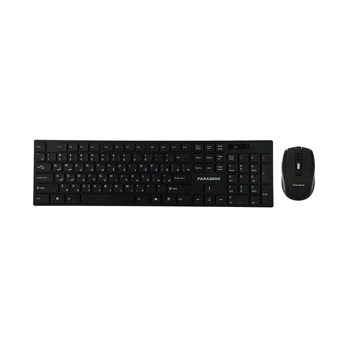 KEYBOARD & MOUSE FARASSOO WIRELESS FCM-2424RF کیبورد و موس فراسو