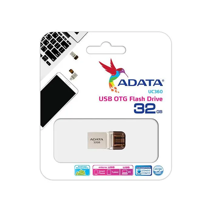 Flash Memory 32GB ADATA UC360 USB 3.1 OTG فلش ای دیتا