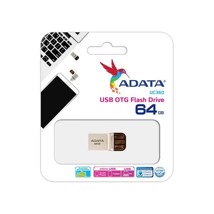 Flash Memory 64GB ADATA UC360 USB 3.1 OTG فلش ای دیتا