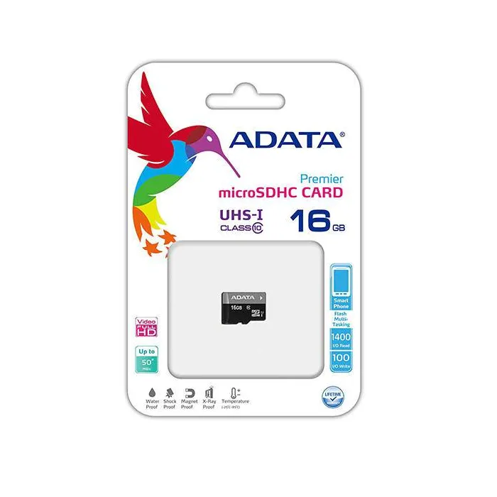 Card 16GB Adata Premier UHS-I Class 10 microSDHC کارت حافظه ای دیتا