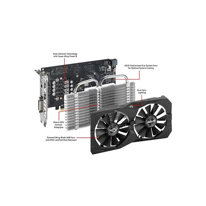 ASUS ROG-STRIX-RX560-4G-GAMING Graphic Card کارت گرافیک ایسوس