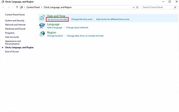 تغییر تاریخ میلادی به شمسی در ویندوز 10
