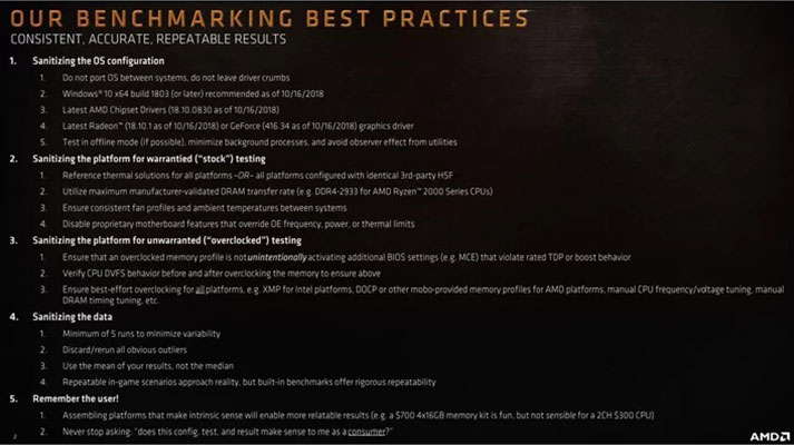 واکنش شرکت AMD به نتایج بنچمارک پردازنده های نسل نهم شرکت اینتل