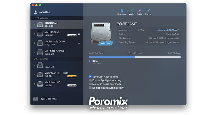 اتصال هارد اکسترنال به مک بوک