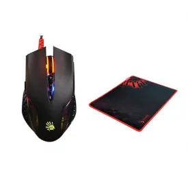 موس گیمینگ بلادی ای فورتک مدل Bloody Q5081S به همراه پد موس