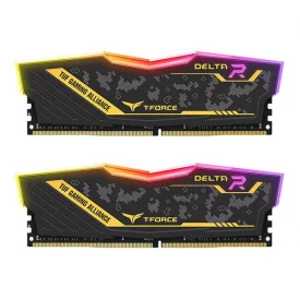 رم کامپیوتر DDR4 دو کاناله 3200 مگاهرتز CL16 تیم گروپ مدل T-Force Delta RGB ظرفیت (2×8)16 گیگابایت