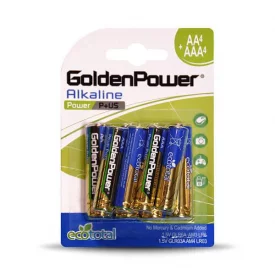 GoldenPower Battery AA*4+AAA*4 Alkaline باتری گلدن پاور