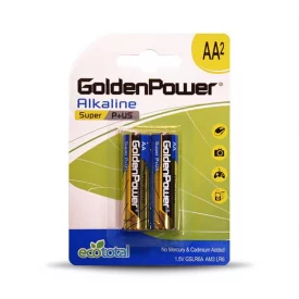 GoldenPower Battery AA*2 Super Alkaline باتری قلمی گلدن پاور