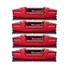 رم کامپیوتر DDR4 چهار کاناله 3200 مگاهرتز CL15 جی اسکیل مدل Ripjaws V ظرفیت (4×16)64 گیگابایت