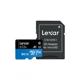کارت حافظه لکسار ظرفیت 64 گیگابایت مدل High-Performance 633x UHS-I U3 A1 Class 10